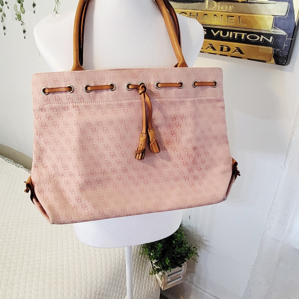 Dooney & Bourke Blush Pink Tote with Tan Accents